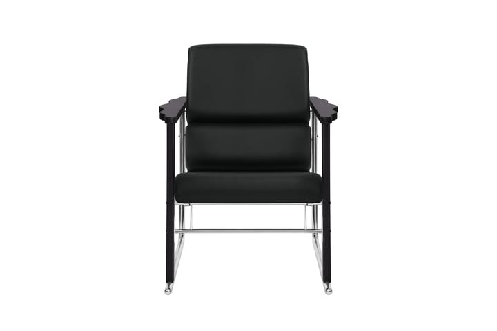 Poltrona lounge Experiment 502, Black-black leather Hem