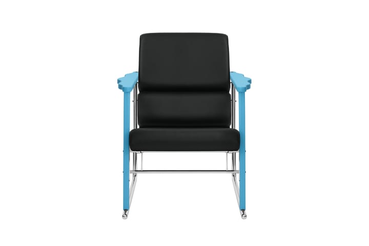 Poltrona lounge Experiment 502, Blue-black leather Hem