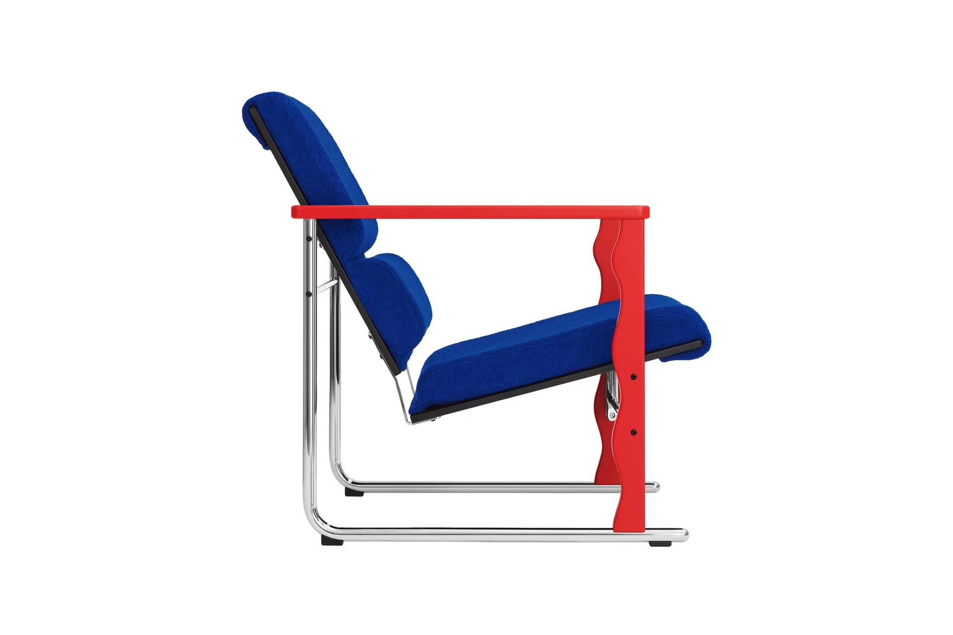 Poltrona lounge Experiment 503, Red-ultramarine Hem