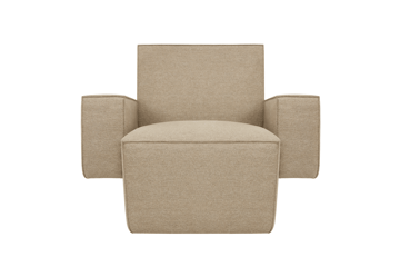 Poltrona lounge Hunk con braccioli - Beige - Hem