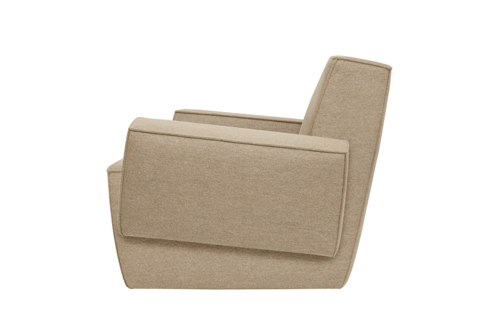 Poltrona lounge Hunk con braccioli, Beige Hem