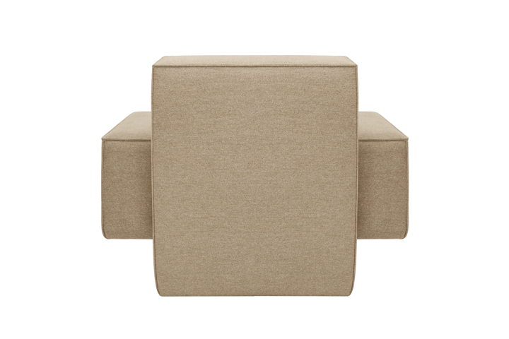 Poltrona lounge Hunk con braccioli, Beige Hem