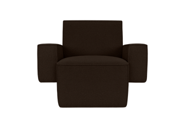 Poltrona lounge Hunk con braccioli - Chocolate - Hem