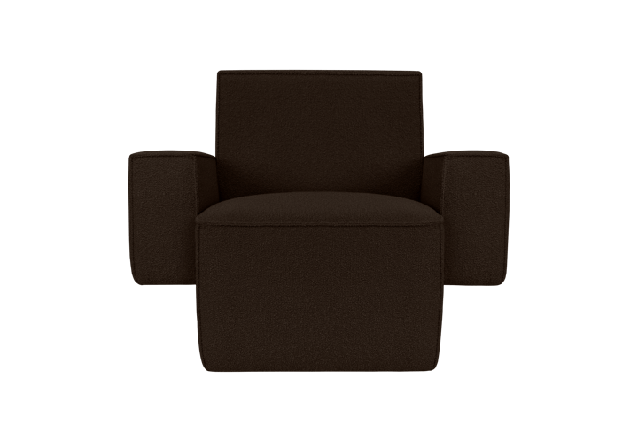 Poltrona lounge Hunk con braccioli, Chocolate Hem