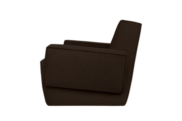 Poltrona lounge Hunk con braccioli - Chocolate - Hem