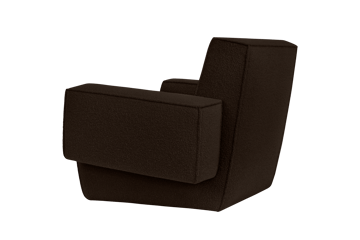 Poltrona lounge Hunk con braccioli - Chocolate - Hem