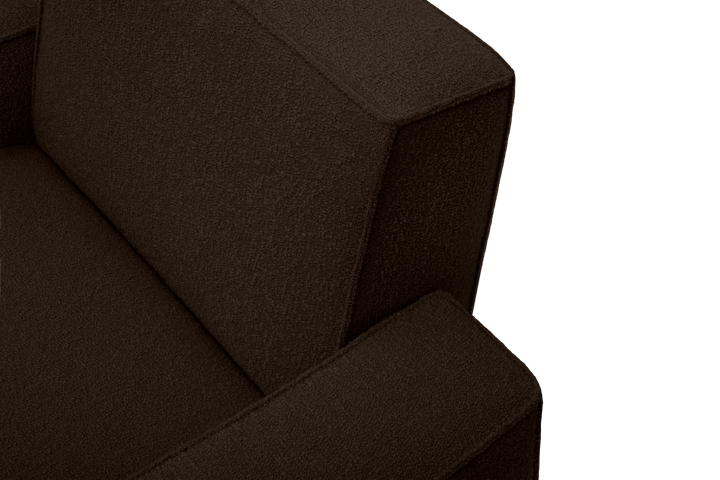 Poltrona lounge Hunk con braccioli, Chocolate Hem
