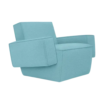 Poltrona lounge Hunk con braccioli - Icicle - Hem