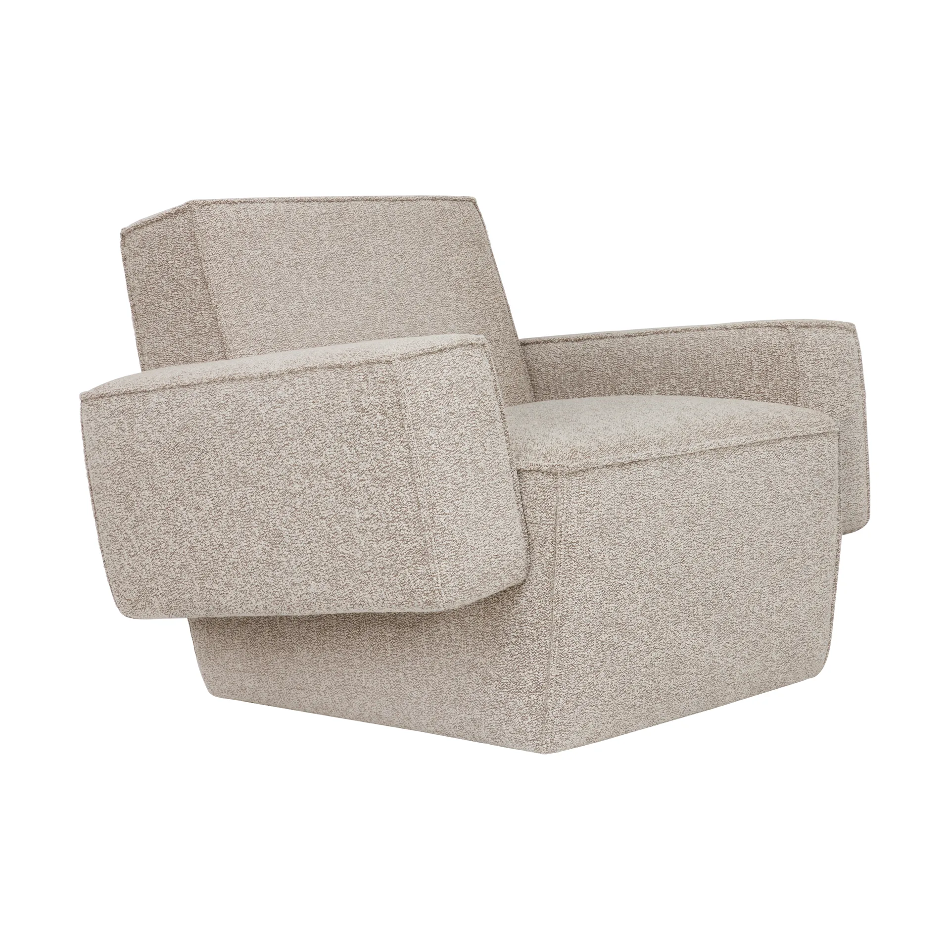 Poltrona lounge Hunk con braccioli, Swan Hem