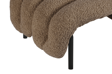 Poltrona lounge + poggiapiedi Puffy - Sawdust-black grey - Hem