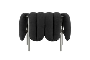Poltrona lounge Puffy - Anthracite-acciaio inossidabile - Hem