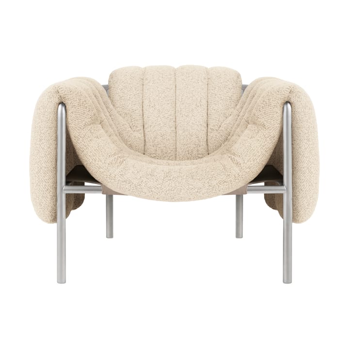 Poltrona lounge Puffy - Eggshell-acciaio inossidabile - Hem