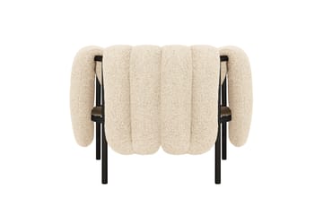 Poltrona lounge Puffy - Eggshell-black grey - Hem