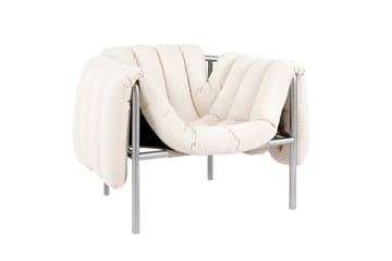 Poltrona lounge Puffy - Natural-acciaio inossidabile - Hem