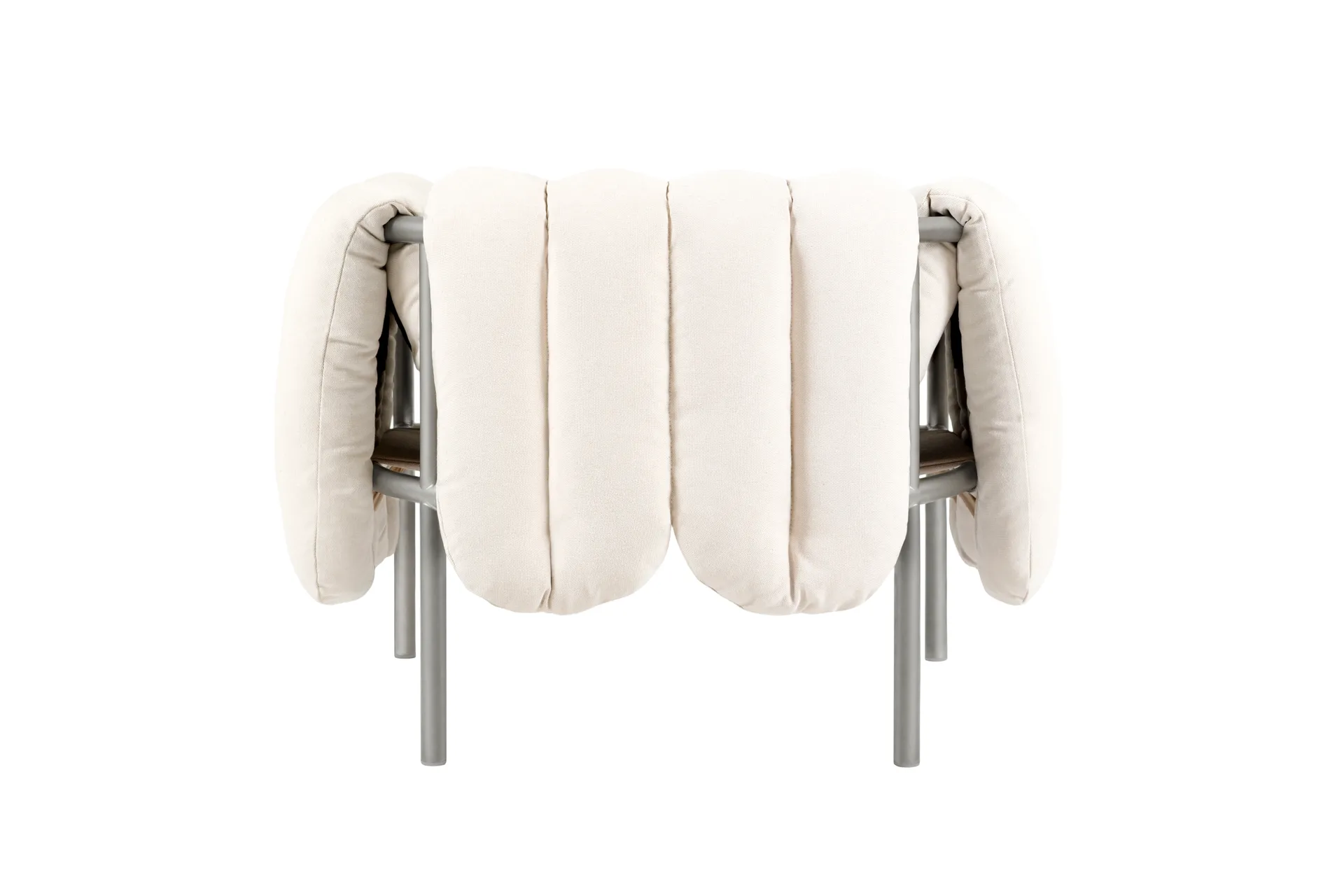 Poltrona lounge Puffy, Natural-acciaio inossidabile Hem