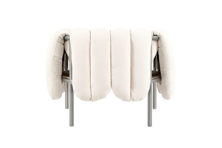 Poltrona lounge Puffy, Natural-acciaio inossidabile Hem
