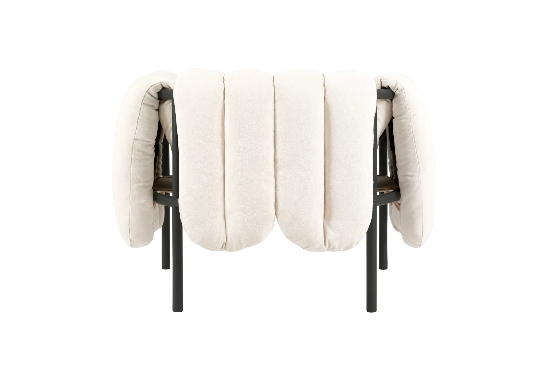 Poltrona lounge Puffy, Natural-black grey Hem