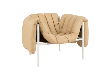 Poltrona lounge Puffy - Sand leather-cream - Hem