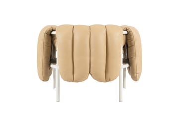 Poltrona lounge Puffy - Sand leather-cream - Hem