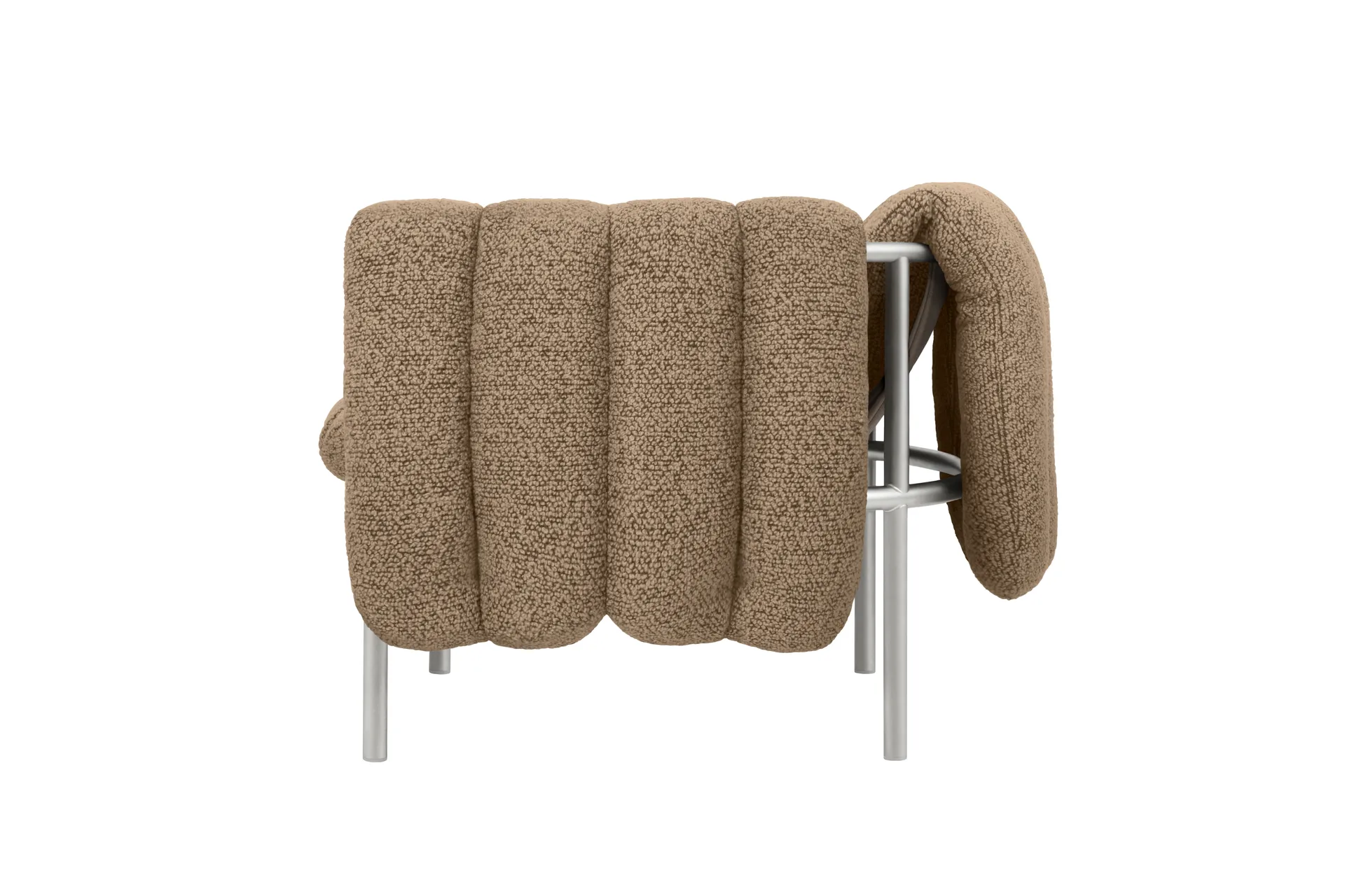Poltrona lounge Puffy, Sawdust-acciaio inossidabile Hem