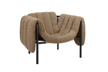 Poltrona lounge Puffy - Sawdust-black grey - Hem