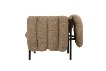 Poltrona lounge Puffy - Sawdust-black grey - Hem