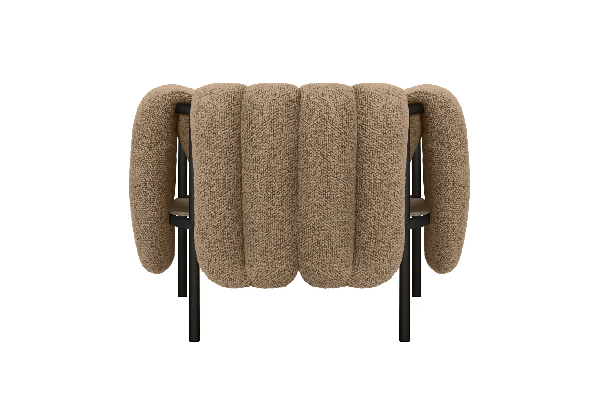 Poltrona lounge Puffy, Sawdust-black grey Hem