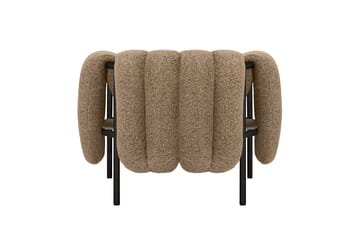 Poltrona lounge Puffy - Sawdust-black grey - Hem