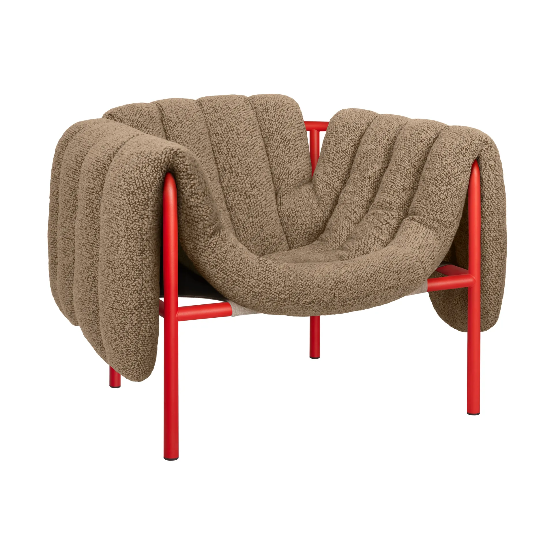 Poltrona lounge Puffy, Sawdust-traffic red Hem