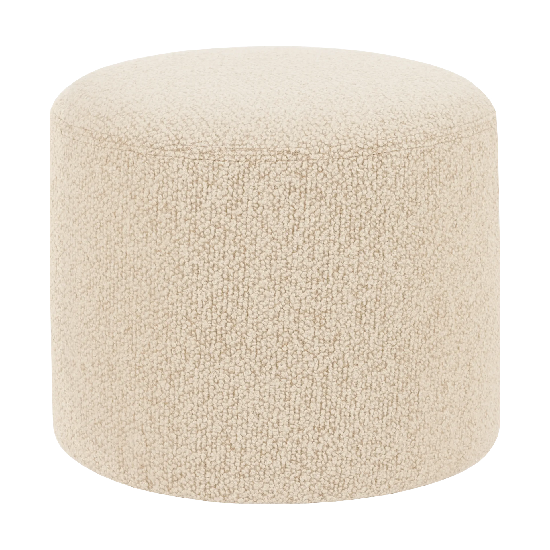 Pouf Bon Ø50x41 cm, Eggshell Hem
