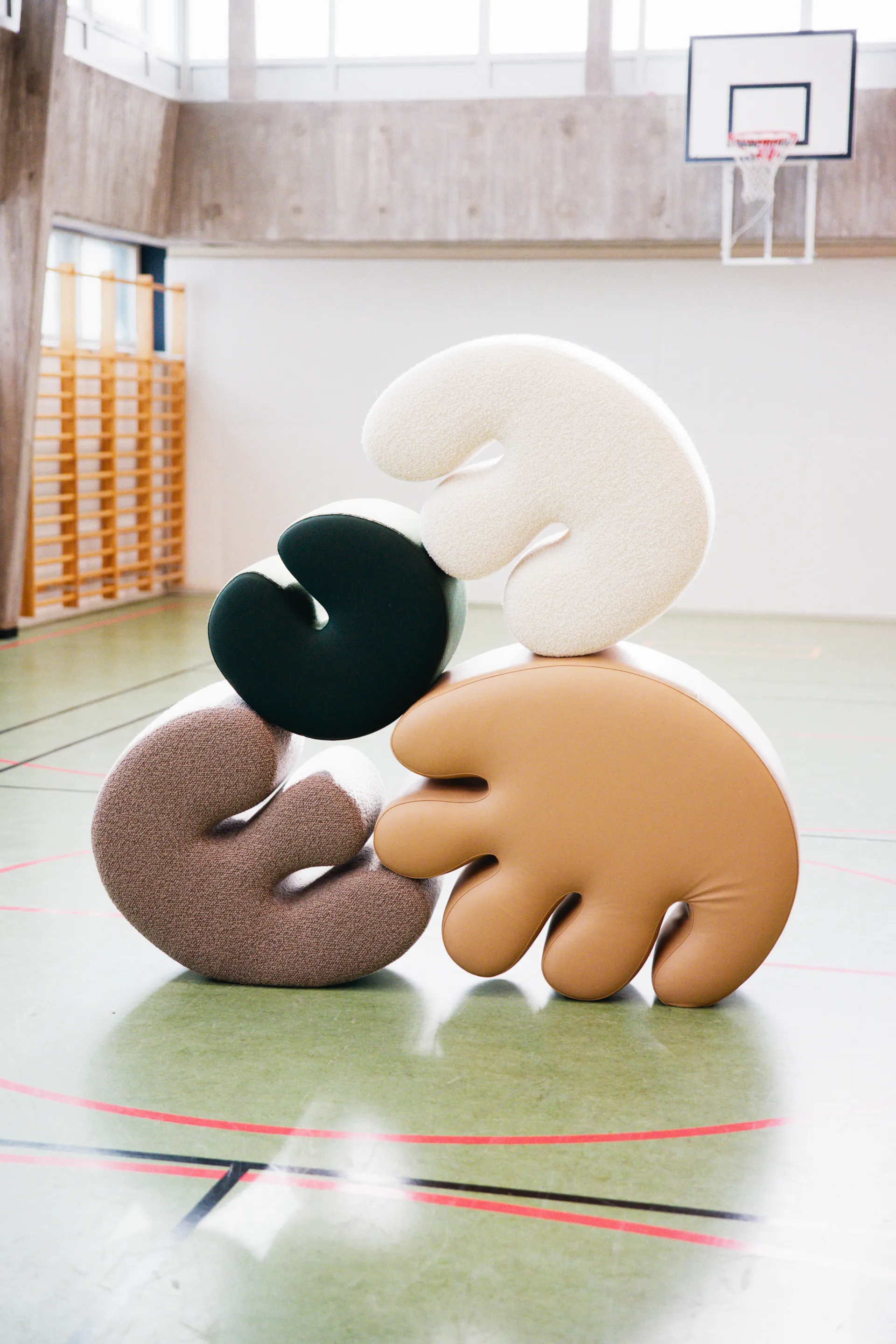 Pouf Palma Medium 70x92 cm, Pebble Hem