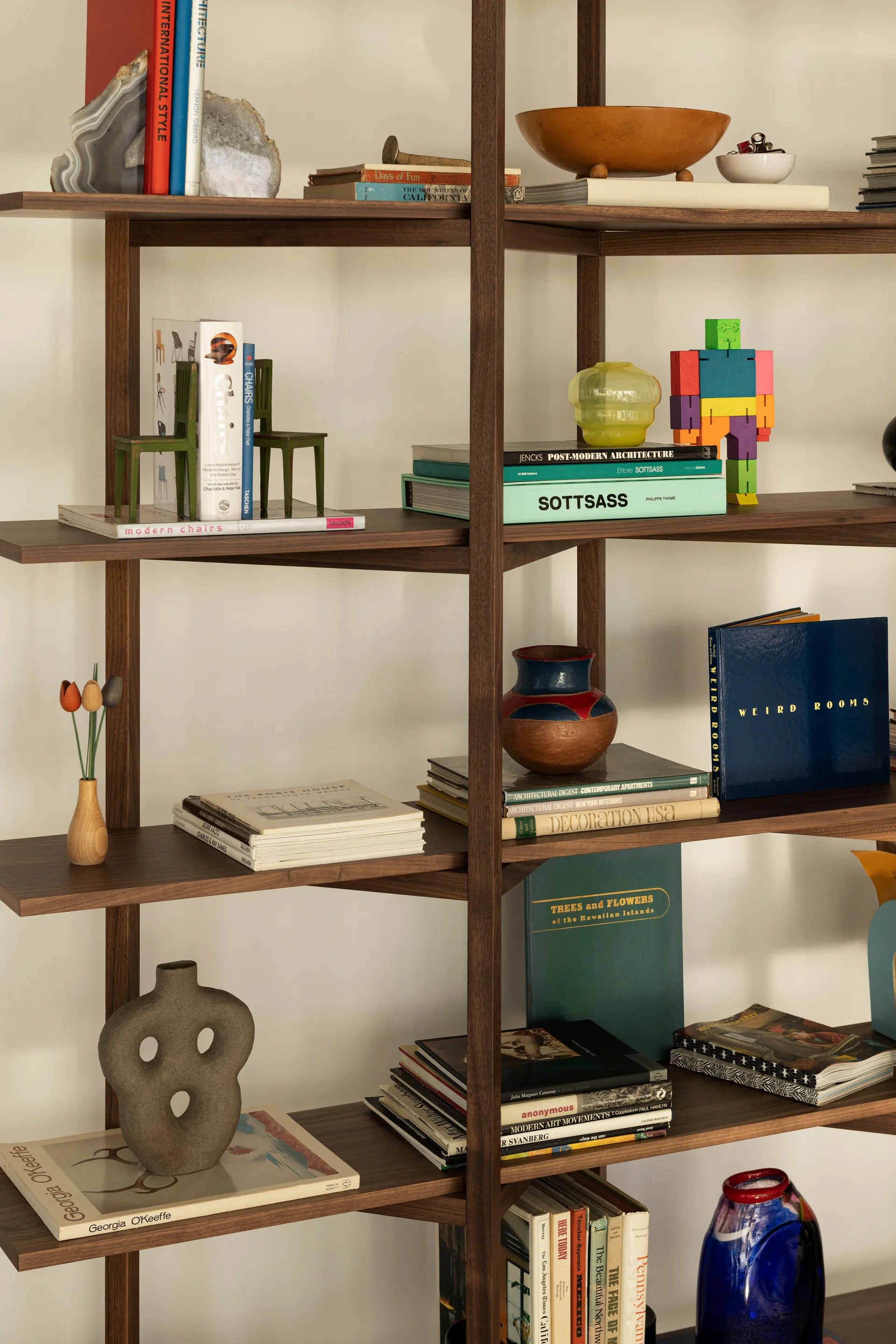 Scaffale Zig Zag High 175x214 cm, Noce Hem