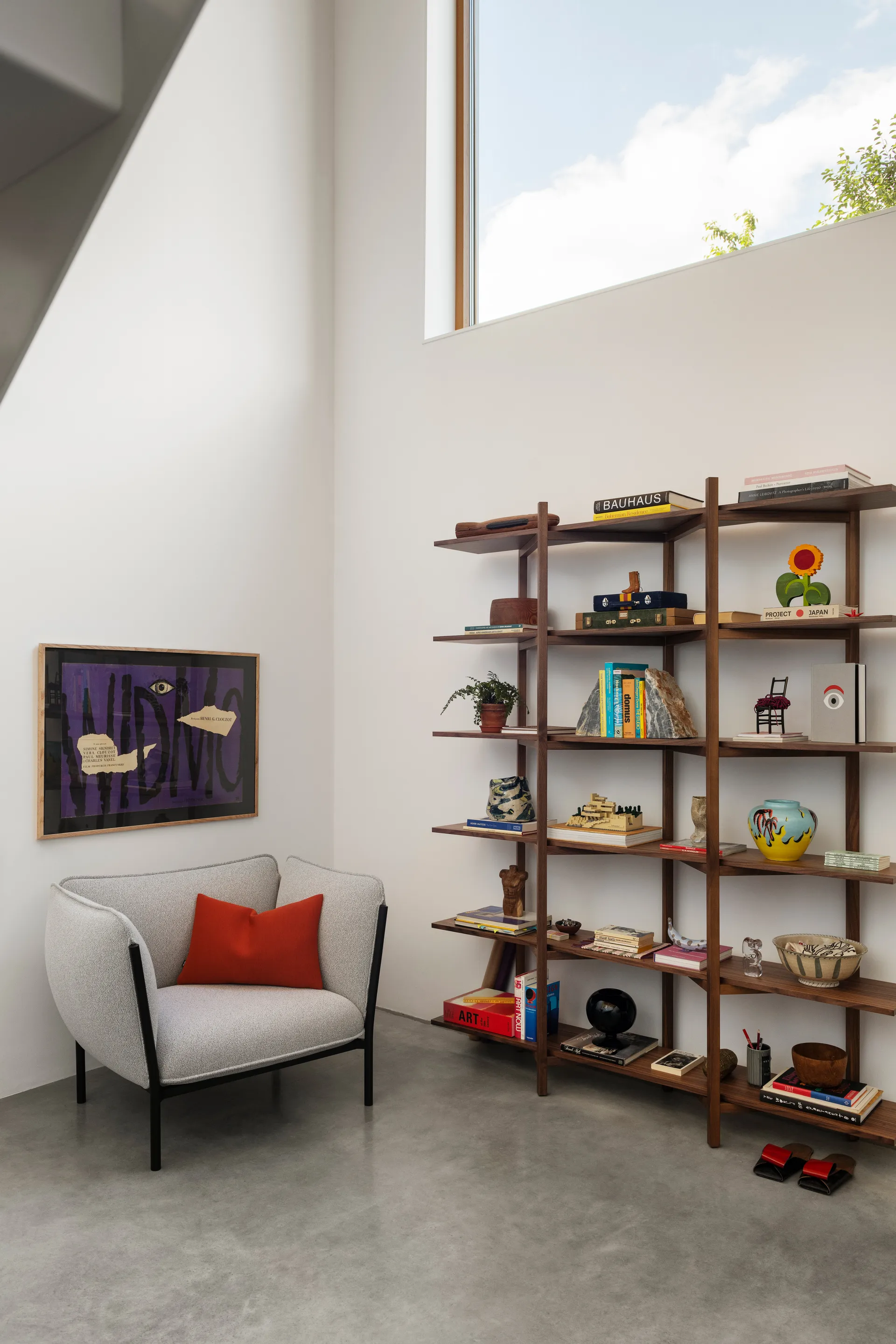 Scaffale Zig Zag High 175x214 cm, Noce Hem