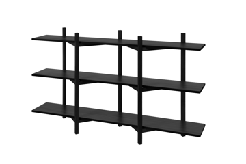 Scaffale Zig Zag Low 175x100 cm - Black - Hem