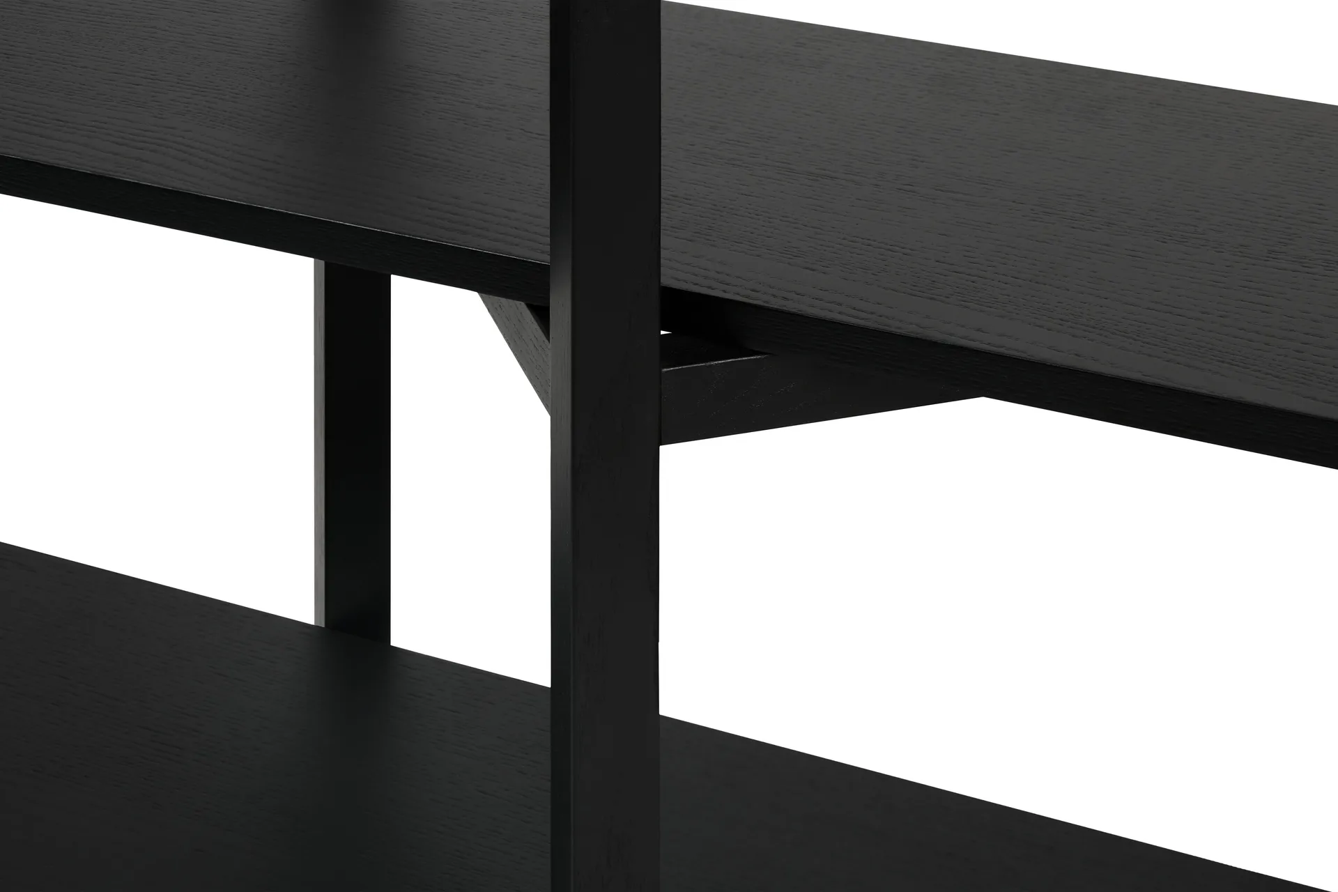 Scaffale Zig Zag Low 175x100 cm, Black Hem