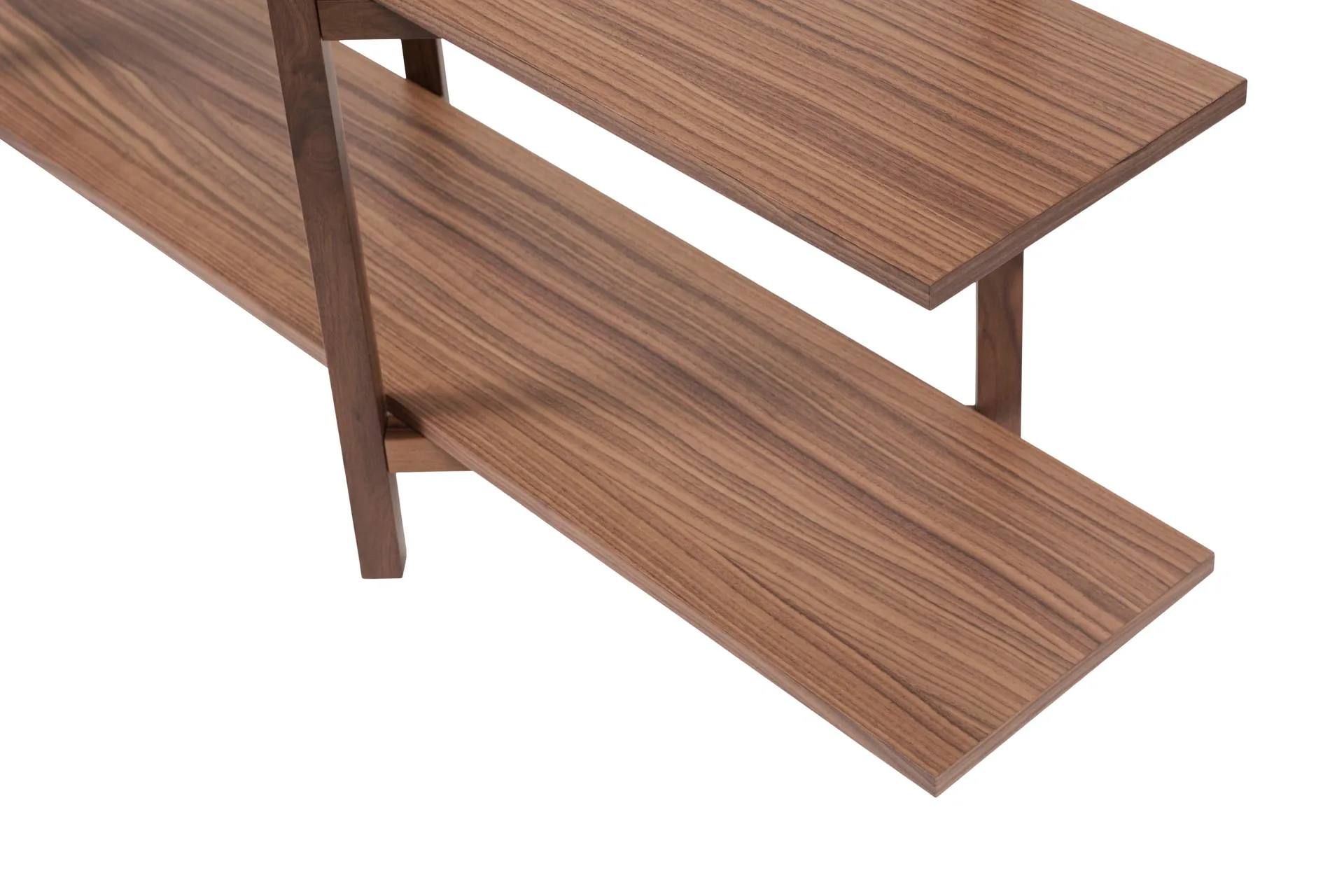 Scaffale Zig Zag Low 175x100 cm, Noce Hem