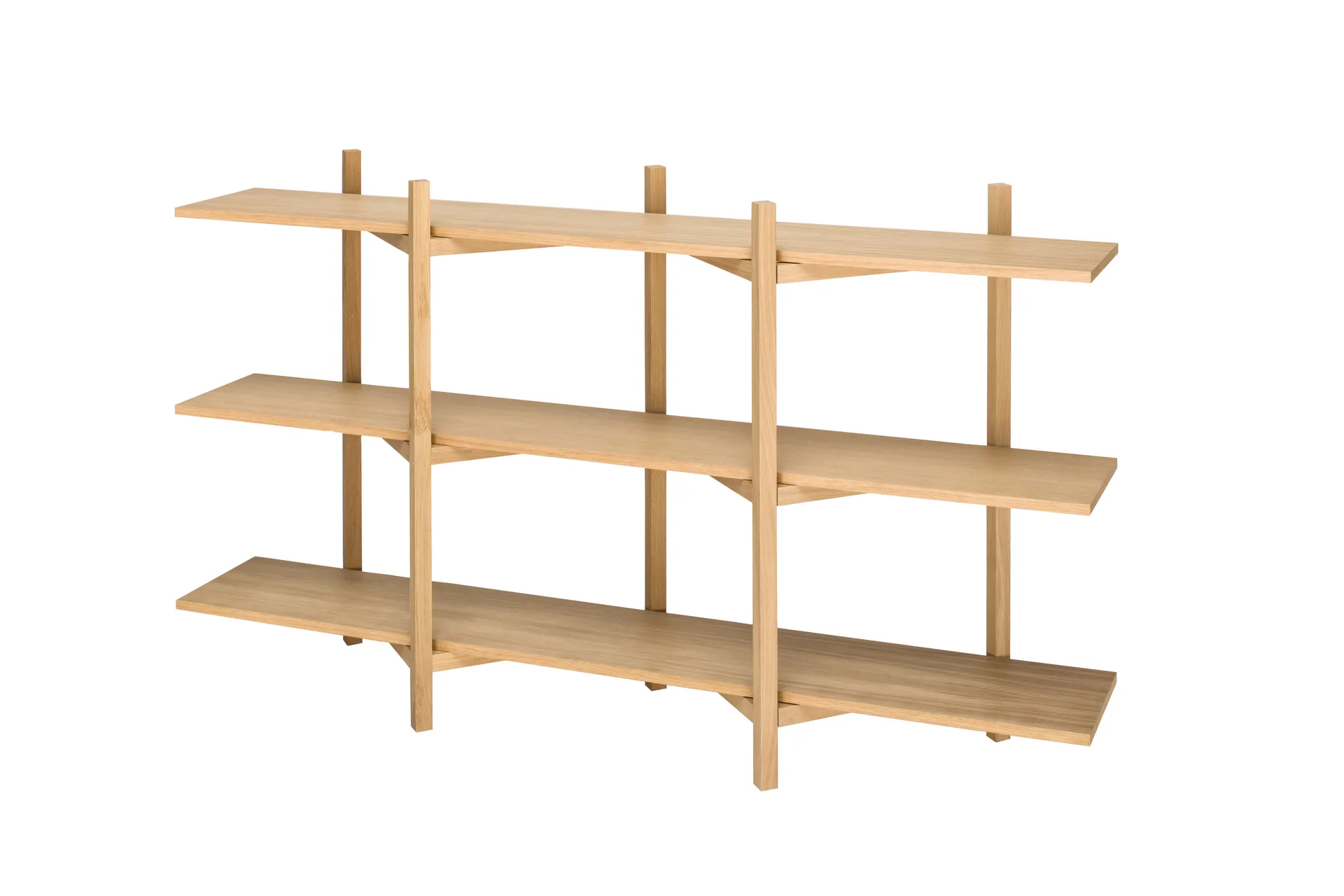 Scaffale Zig Zag Low 175x100 cm, Rovere Hem