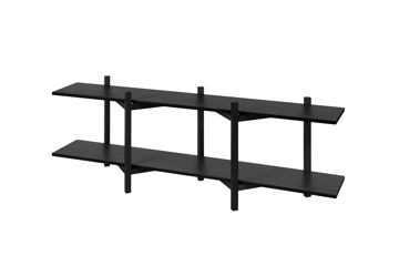 Scaffale Zig Zag Media 194x57 cm - Black - Hem