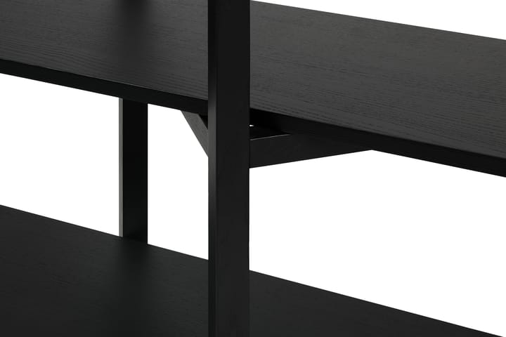 Scaffale Zig Zag Media 194x57 cm, Black Hem