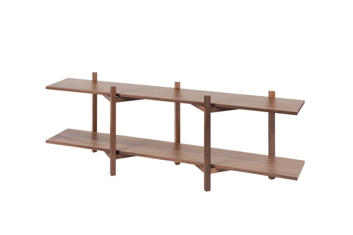Scaffale Zig Zag Media 194x57 cm, Noce Hem