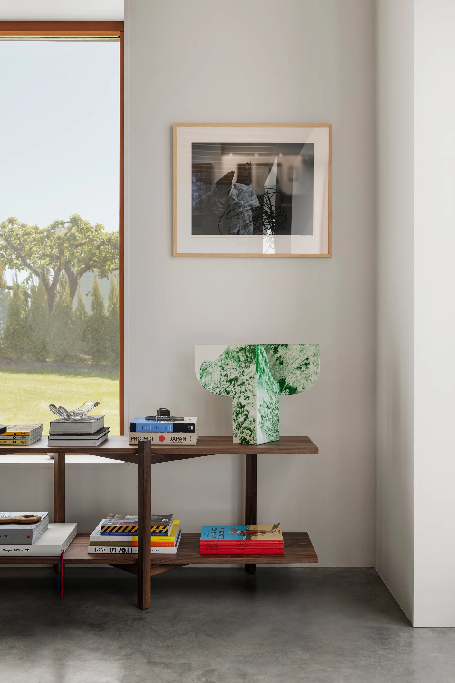 Scaffale Zig Zag Media 194x57 cm, Noce Hem