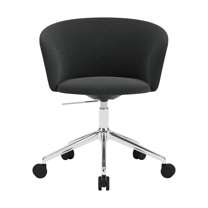 Sedia da ufficio Kendo Swivel con 5 ruote - Graphite-polished aluminium - Hem