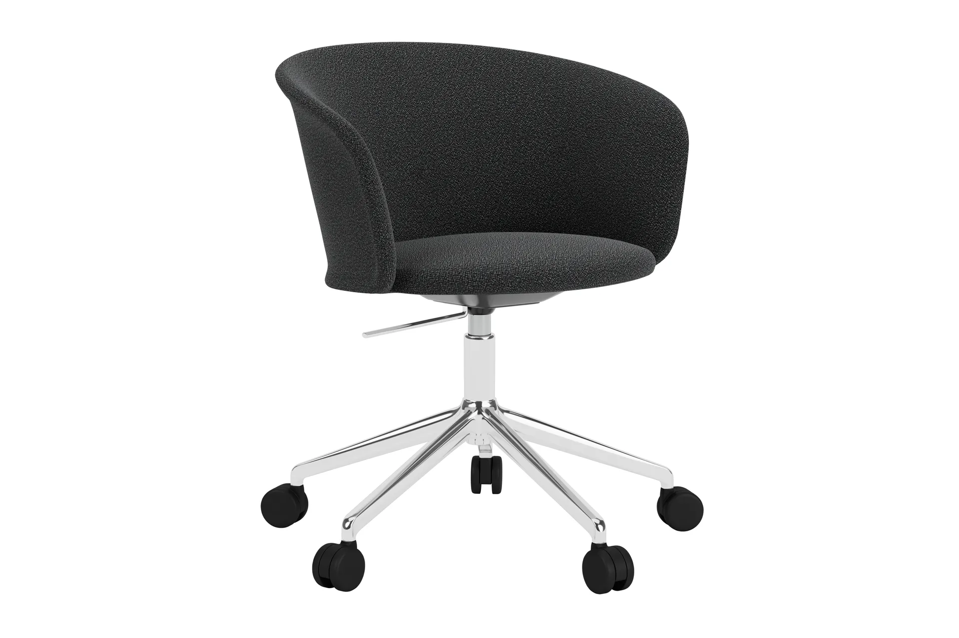 Sedia da ufficio Kendo Swivel con 5 ruote, Graphite-polished aluminium Hem