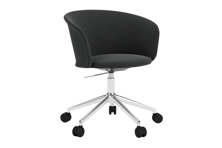Sedia da ufficio Kendo Swivel con 5 ruote, Graphite-polished aluminium Hem