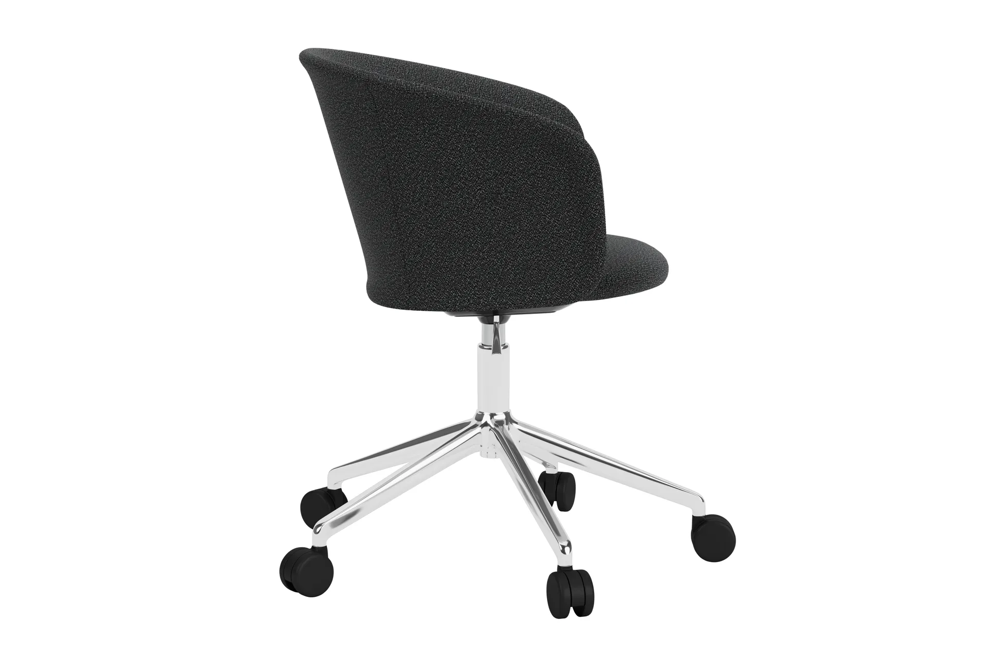 Sedia da ufficio Kendo Swivel con 5 ruote, Graphite-polished aluminium Hem