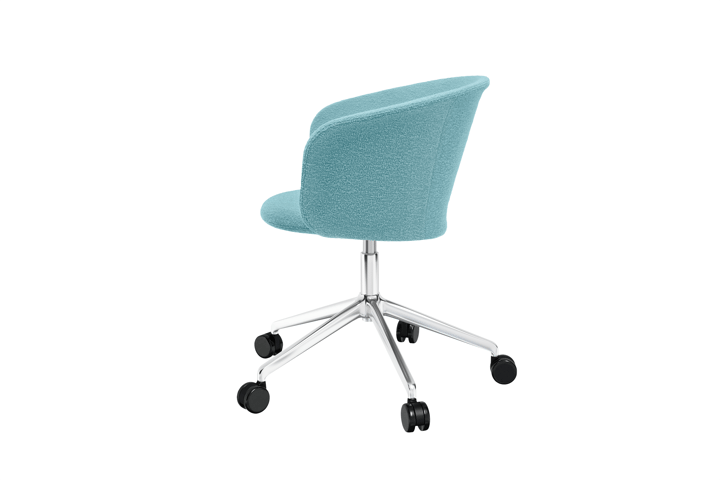 Sedia da ufficio Kendo Swivel con 5 ruote, Icicle-polished aluminium Hem