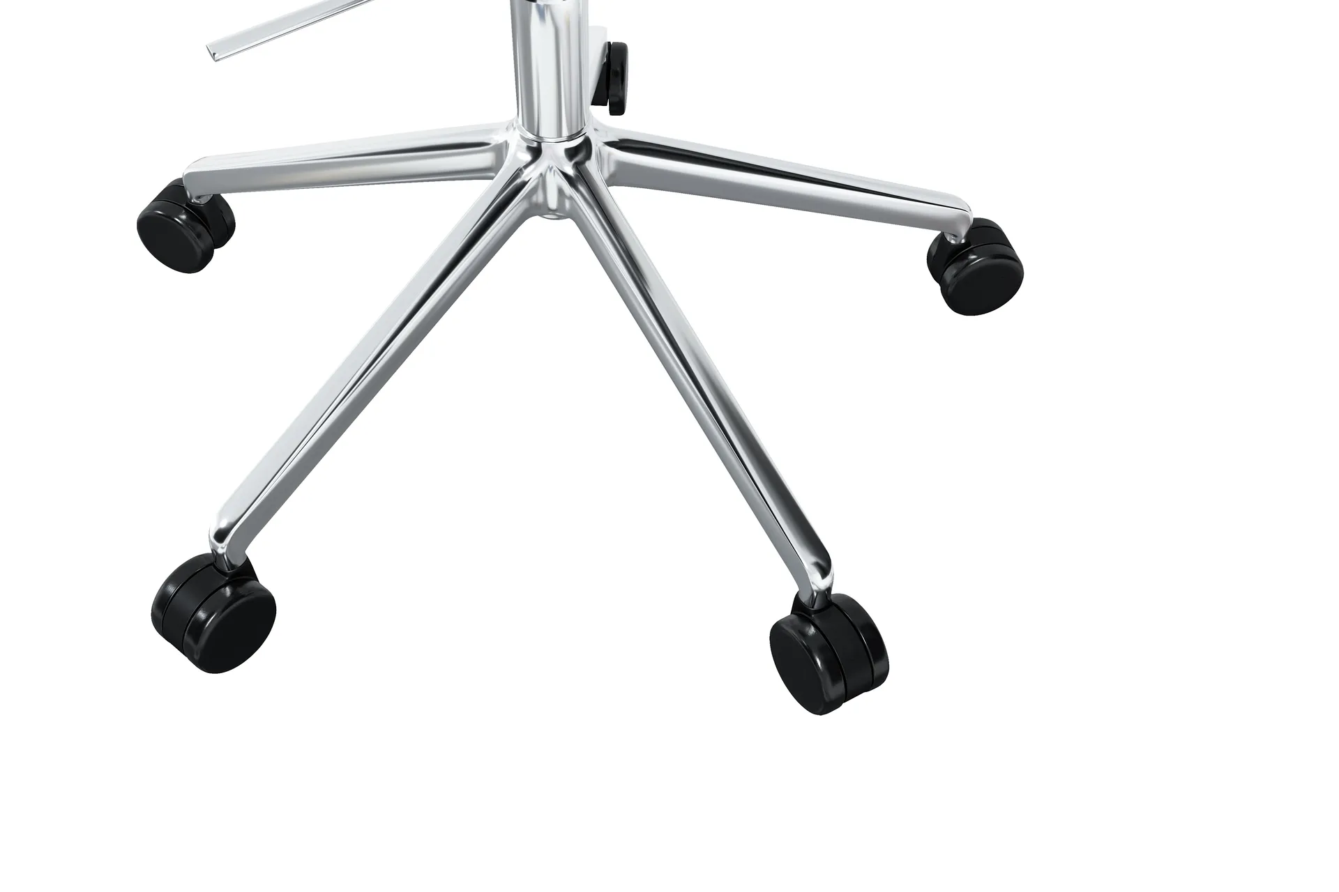Sedia da ufficio Kendo Swivel con 5 ruote, Icicle-polished aluminium Hem