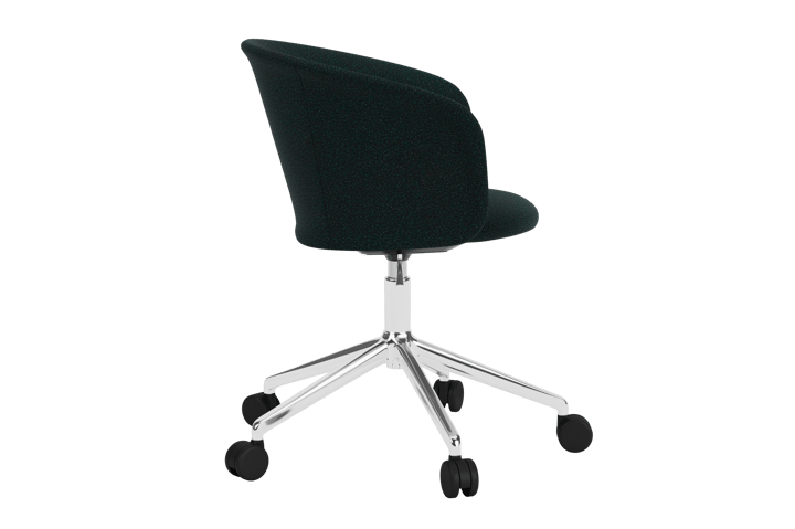Sedia da ufficio Kendo Swivel con 5 ruote, Pine-polished aluminium Hem