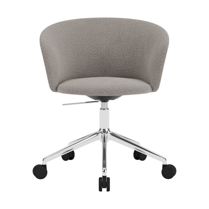 Sedia da ufficio Kendo Swivel con 5 ruote - Porcelain-polished aluminium - Hem