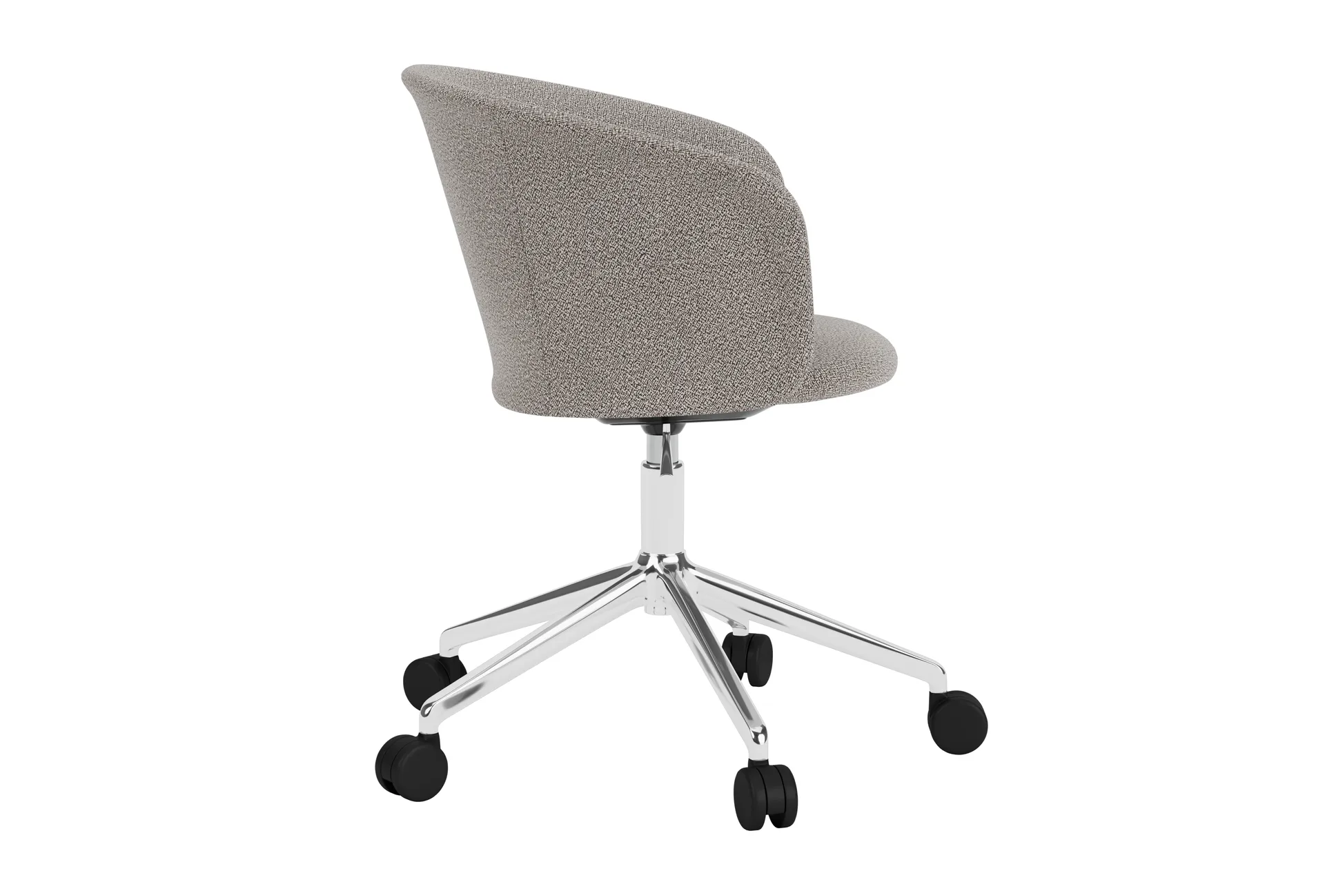 Sedia da ufficio Kendo Swivel con 5 ruote, Porcelain-polished aluminium Hem
